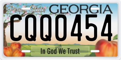 GA license plate CQQ0454
