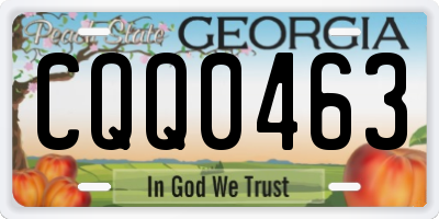 GA license plate CQQ0463