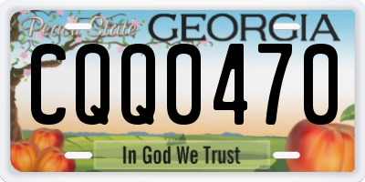 GA license plate CQQ0470
