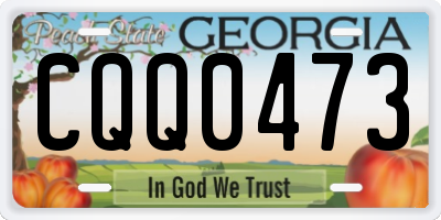 GA license plate CQQ0473
