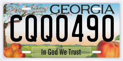 GA license plate CQQ0490
