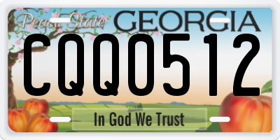 GA license plate CQQ0512
