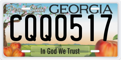 GA license plate CQQ0517
