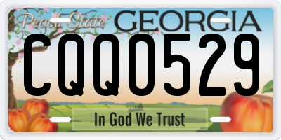 GA license plate CQQ0529