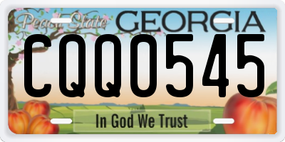 GA license plate CQQ0545