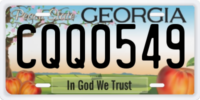 GA license plate CQQ0549