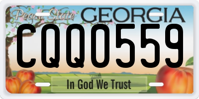 GA license plate CQQ0559