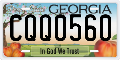 GA license plate CQQ0560