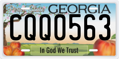 GA license plate CQQ0563