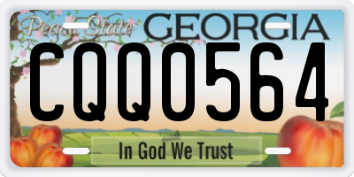 GA license plate CQQ0564