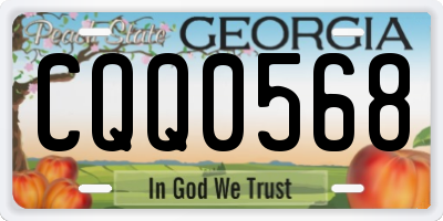 GA license plate CQQ0568