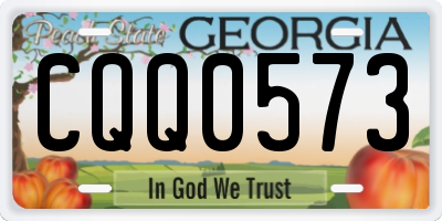 GA license plate CQQ0573