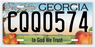 GA license plate CQQ0574
