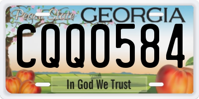 GA license plate CQQ0584