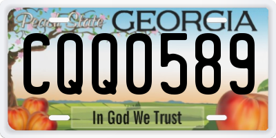 GA license plate CQQ0589