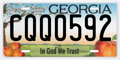 GA license plate CQQ0592