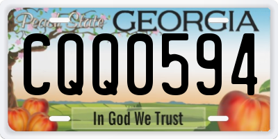 GA license plate CQQ0594