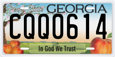 GA license plate CQQ0614