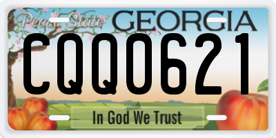 GA license plate CQQ0621