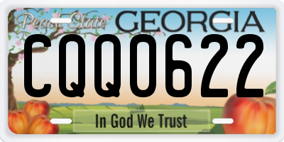 GA license plate CQQ0622