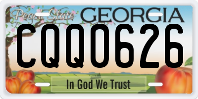 GA license plate CQQ0626