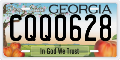 GA license plate CQQ0628