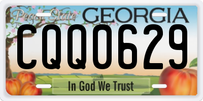 GA license plate CQQ0629