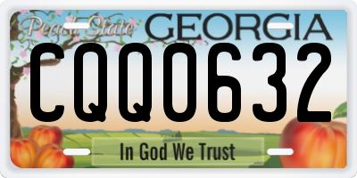 GA license plate CQQ0632