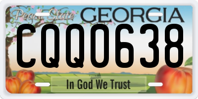 GA license plate CQQ0638