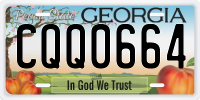 GA license plate CQQ0664