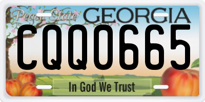 GA license plate CQQ0665