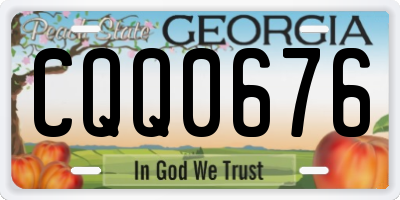GA license plate CQQ0676