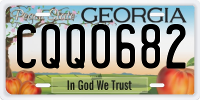 GA license plate CQQ0682