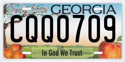 GA license plate CQQ0709