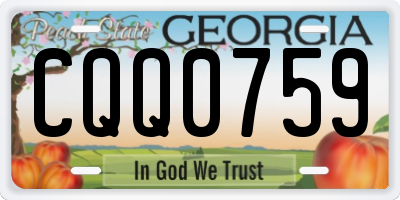 GA license plate CQQ0759