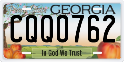 GA license plate CQQ0762