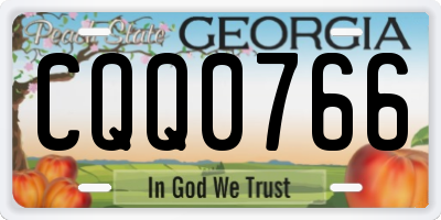GA license plate CQQ0766