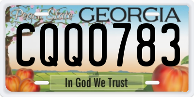 GA license plate CQQ0783