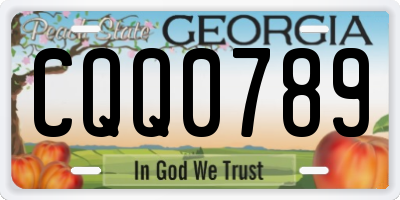 GA license plate CQQ0789