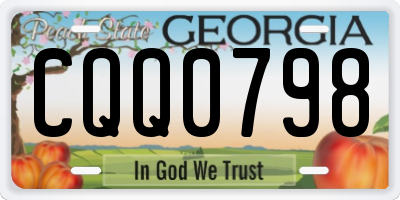 GA license plate CQQ0798