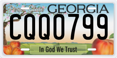 GA license plate CQQ0799