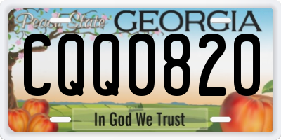 GA license plate CQQ0820