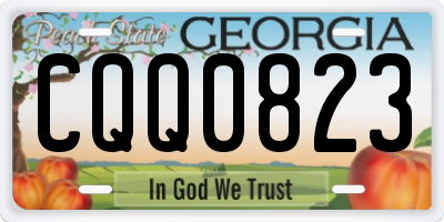 GA license plate CQQ0823