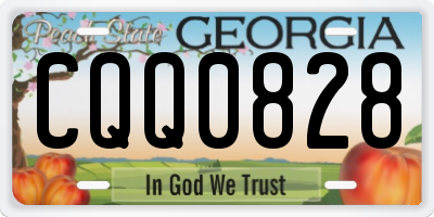 GA license plate CQQ0828