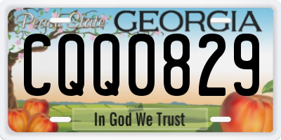 GA license plate CQQ0829