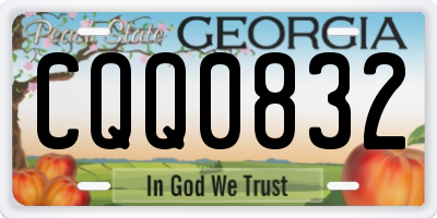 GA license plate CQQ0832