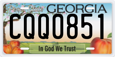 GA license plate CQQ0851