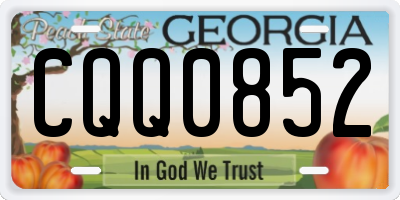 GA license plate CQQ0852