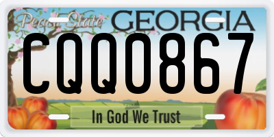 GA license plate CQQ0867