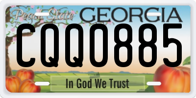 GA license plate CQQ0885